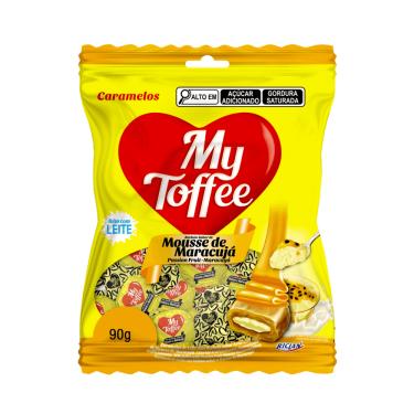 Imagem de BALA DE CARAMELO MY TOFFEE LEITE COM RECHEIO MARACUJA 90G