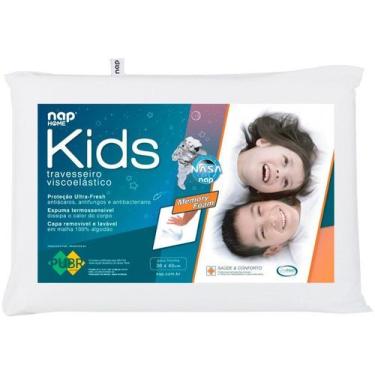Imagem de Travesseiro Kids Infantil Espuma Nasa Viscoelástica Antiácaro Nap TRIN