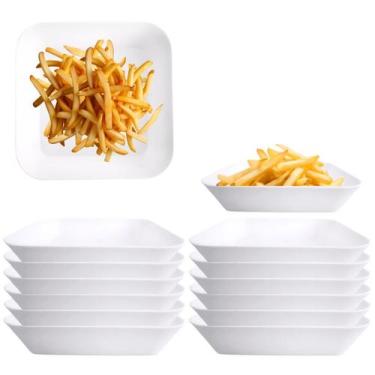 Imagem de 12 Saladeiras Pote Bowl em Melamina Tigela 15cm Branca - Best