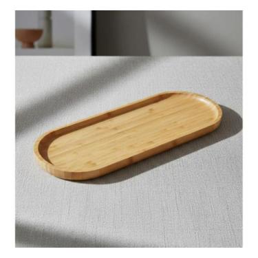 Imagem de Bandeja Bambu Oval 40cm Servir Petiscos Frios Lovely Vibe - Eco Susten