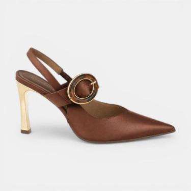 Imagem de Scarpin Slingback Bebecê Marrom - BEBECE, PECAN, 37