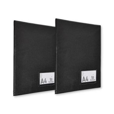 Imagem de Kit 2 Pasta catálogo A4 com 50 envelopes 245 x 335 x 20 mm - ACP