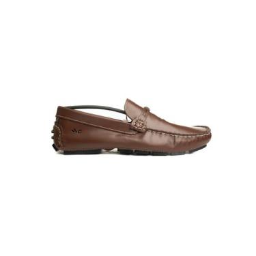 Imagem de Mocassim Drive Masculino em Couro AC Jeans  Café  Conforto e Estilo Cl