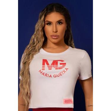 Imagem de Blusa cropped logo maria gueixa, M, Branco