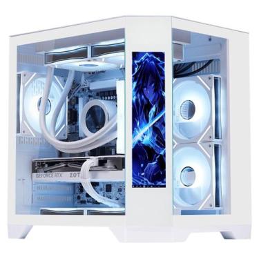 Imagem de Gabinete Gamer K-mex Aquário CG-W2KV Com Monitor Dynamic - K-mex Indús