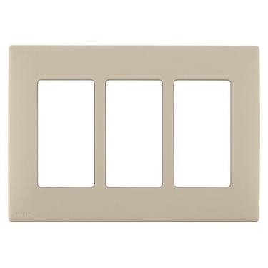 Imagem de Leviton REWP3-NS Renu Three-Gang Screwless Snap-On Wallplate, Navajo Sand