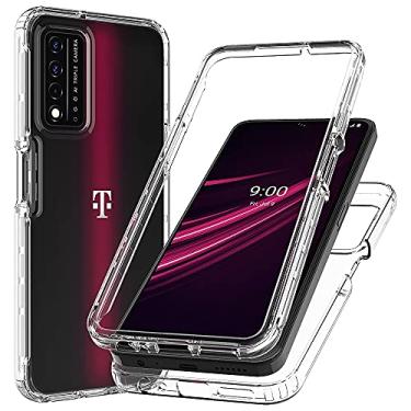 Imagem de Bohefo Capa transparente compatível com T-Mobile REVVL V Plus 5G, capa REVVL V+ 5G para meninas mulheres, capa protetora de telefone à prova de choque de TPU de cristal bonito para T-Mobile REVVL V Pl