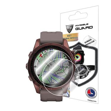 Imagem de IPG Protetor de tela solar para Garmin Fenix 7S - 7S Solar - 7S Sapphire (2 unidades) filme invisível ultra HD transparente antiarranhões - suave/auto-cura/sem bolhas para Fenix 7S