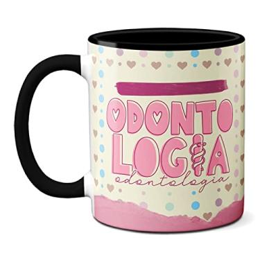 Imagem de Caneca Odontologia O Tempo Cura Tudo Menos A Cárie Dentista (Preta)