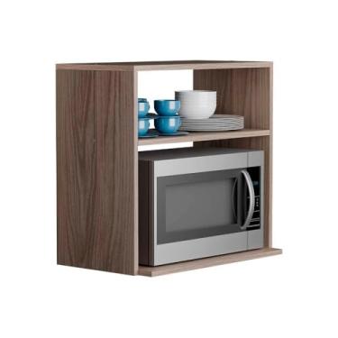 Imagem de Suporte Nicho para Micro-ondas Forno Elétrico Cozinha Nogal 60cm