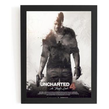 Imagem de Quadro Game Uncharted 4 Arte Poster Moldurado - Fanarte