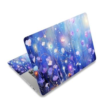 Imagem de Adesivo de laptop, 12 13 14 15 15 15,6 polegadas Netbook Laptop Skin adesivo reutilizável capa protetora capa para Toshiba Hp Samsung Dell Apple Acer Leonovo Sony Asus Laptop Notebook (flor roxa azul)