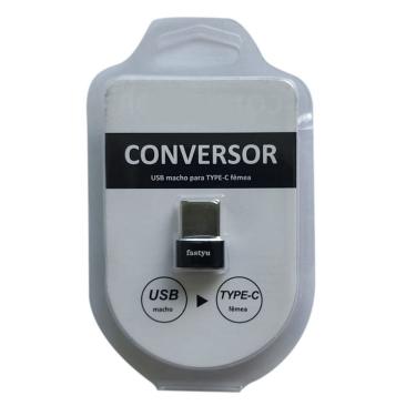 Imagem de Adaptador Usb Macho X Usb Tipo C Fêmea