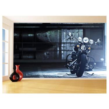 Imagem de Papel De Parede 3D Moto Custom Chopper Viagem 3,5M Bkm98 - Você Decora