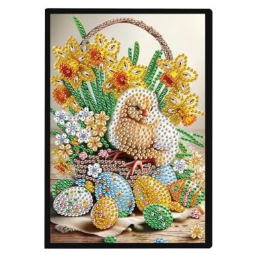 Imagem de TDFERAN Caderno de couro, Páscoa, galinha, pintura de diamante, recarregável, bloco de notas diário, caderno de notas fofo, animal, masculino, feminino, negócios, trabalho, férias, presente, diário em