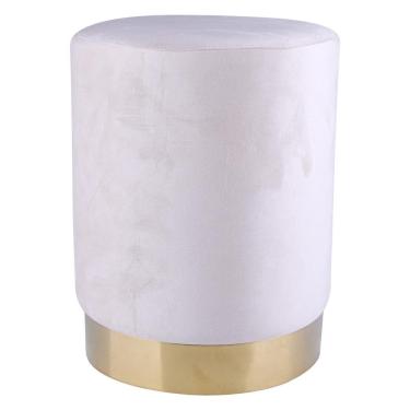 Imagem de Puff Redondo Cazza Soho 35cm Suede Bege