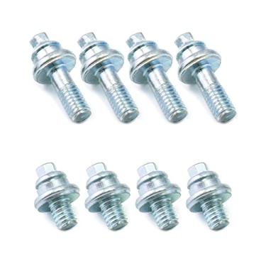 Imagem de QWORK Side Post Battery Terminal Bolt, 4 Pairs 3/8" Standard Battery Terminal Stud Connector, Battery Binding Post Extender Stud Kit, (2 Different Lengths)