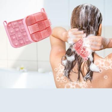 Imagem de Esfregador corporal de silicone, escovas sensoriais 2 em 1 para sala sensorial, terapia ocupacional, bucha de silicone, escova de banho para animais de estimação
