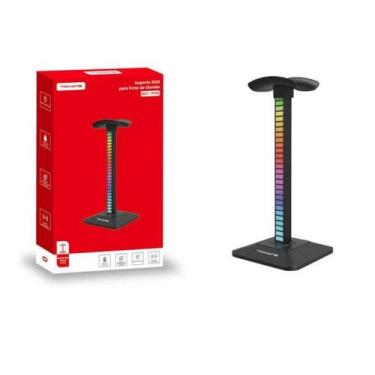 Imagem de Suporte Fone De Ouvido Headset Led Rgb Gamer Lives Streamer - TOMATE