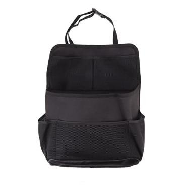 Imagem de Bolsa organizadora para banco traseiro de carro, grande capacidade, vários bolsos, universal, suporte de armazenamento para garrafa, telefone, tablet, lanches, crianças, animais