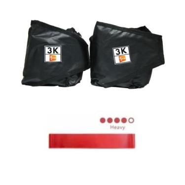 Imagem de Caneleira/Tornozeleira de Peso 3Kgs Profissional + Mini Band Faixa Elá