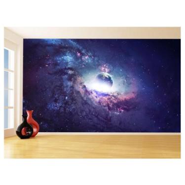 Imagem de Papel De Parede 3D Espaço Estrelas Planetas 3,5M Nsp158 - Você Decora