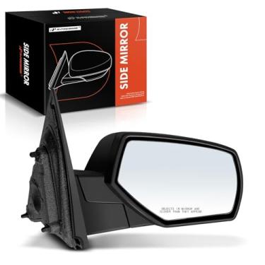 Imagem de A-Premium Espelho retrovisor manual do lado do passageiro - compatível com Chevrolet Silverado 1500, Silverado 2500 HD e GMC Sierra 1500, Sierra 3500 HD - Espelho retrovisor externo externo preto