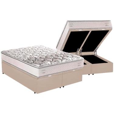 Imagem de Cama Box Baú Casal Bipartida com Colchão Herval Ergoplus C1604 138x188