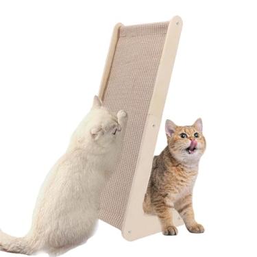 Imagem de Arranhador de sisal para gatos, arranhador vertical em forma de L, almofada de arranhar para gatos escalados de 68,5 cm para ambientes internos, rampa de arranhões de gatos à prova de desgaste de
