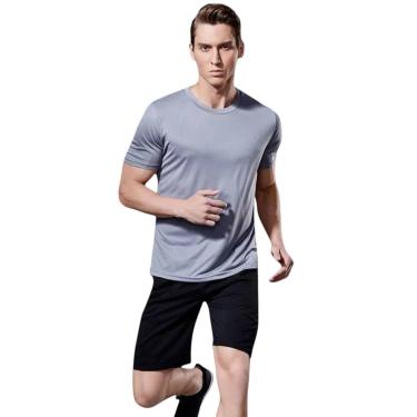 Imagem de Kit Camiseta Academia Fitness Corrida PROTEÇÃO SOLAR UV SOLAR MC + Shorts Tactel ELASTANO 711-Masculino