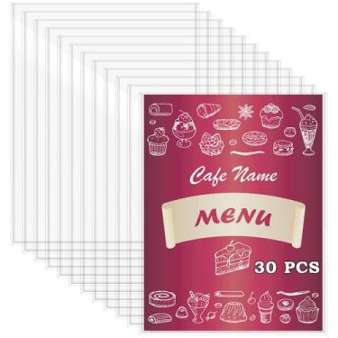 Imagem de Protetores de impressão rígidos AKONEGE 30PCS 8,5 x 11 polegadas trans