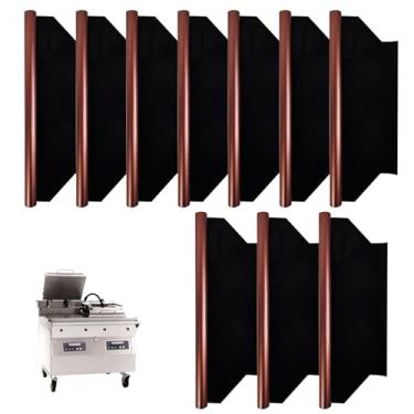 Imagem de Cook's Aid Pacote com 10 folhas de liberação de PTFE com suporte para churrasqueiras elétricas e a gás exclusivas Garland do McDonald's, 64 x 20 cm - (preto/dourado), ideal para pão e pães