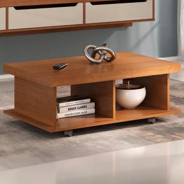 Imagem de Mesa De Centro 90cm Para Sala Tamburato 50mm Kael Cinamomo A09 - Mpozenato