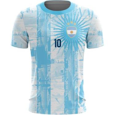 Imagem de Camiseta da Argentina Copa Futebol Azul Celeste Torcedor Class - Kasub