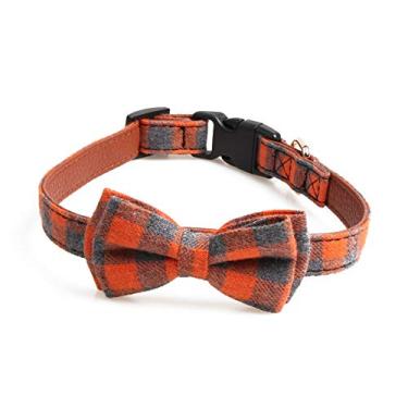 Imagem de HIOD Coleira para cachorro Natal macia e confortável para carros pequenos ou grandes, laranja, 1,5 x 25-35 cm