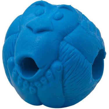 Imagem de Bola Macaquinho Pet Games com Dispenser de Ração ou Petisco Azul - Tam. M