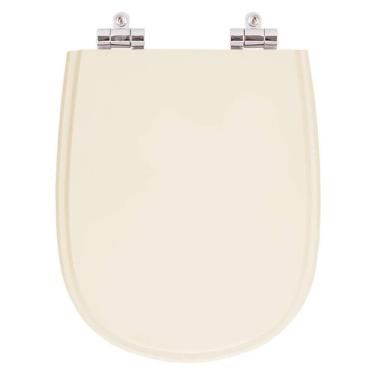 Imagem de Assento Sanitario Poliester com Amortecedor Paris Bone (Bege Claro) para Vaso Ideal Standard