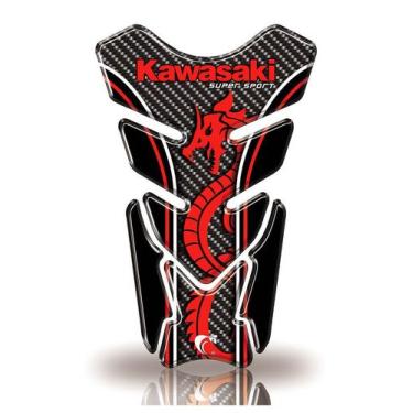 Imagem de Protetor De Tanque Adesivo Moto Kawasaki - Teu Adesivo, Vermelho