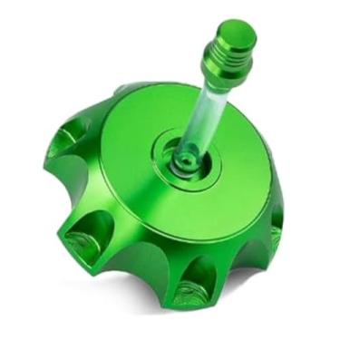 Imagem de Boné de tanque de combustível Eriding Bike Gas de liga de alumínio hexagonal com válvula de ar para 50cc 70cc 90cc 110cc (verde)