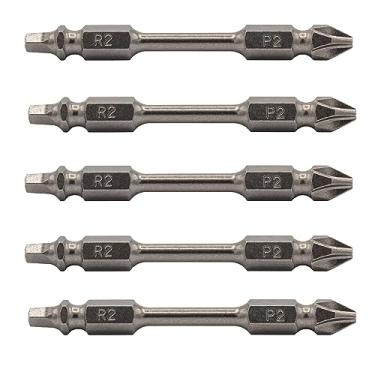 Imagem de Brocas de chave de fenda Phillips e quadradas de ponta dupla Vega Profissional Grau de Impacto Phillips #2 e Robertson Square #2 Pontas de 7 cm (pacote com 5)