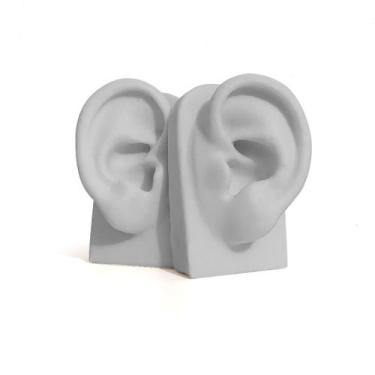 Imagem de Par de Orelha de Silicone Vertical Branco - J&F