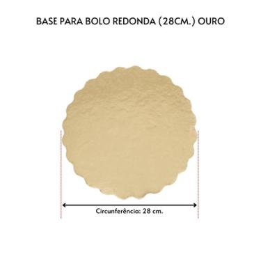 Imagem de Kit 10 Unidades Cake Board para Bolo Redondo 28cm.Ouro - TAMAROZZI EMB