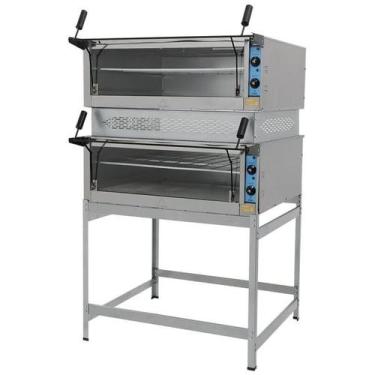Imagem de Forno Guilhotina Elétrico Inox c/ Cavalete 2 Câmaras 80x60 Metalmaq, 2