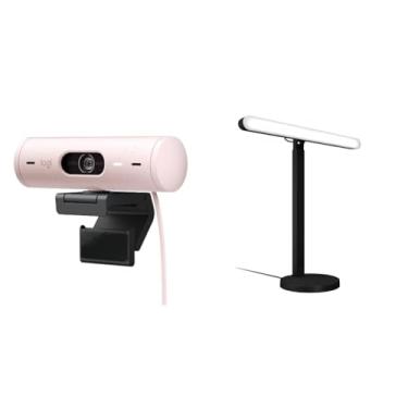 Imagem de Kit Webcam Full HD Logitech Brio 500 Rosa + Iluminação de LED Premium Logitech G Litra Beam Preto
