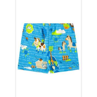 Imagem de Shorts para Bebê Menino em Suedine Essentials Up Baby, Azul, RN