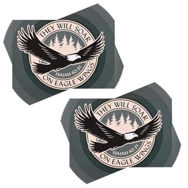 Imagem de Dicksons Soar On Eagle Wings Isaiah 40:31 7 x 5 cm preto e cinza cartolina papel bolso marcador de livro conjunto de 24