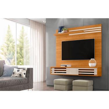 Imagem de Painel Frizz Sublime para TV de até 55 polegadas - Cinamomo / Off White - Madetec