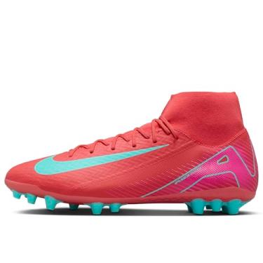 Imagem de Nike Chuteiras de futebol Mercurial Superfly 10 Academy AG de cano alto (FQ8329-800, Ember Glow/Verde aurora), Ember Glow Aurora Green, 38