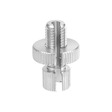 Imagem de X AUTOHAUX 1 peça M10 Parafuso de ajuste de cabo de embreagem de freio com fenda para motocicleta, bicicleta, scooter, liga de alumínio, tom prateado