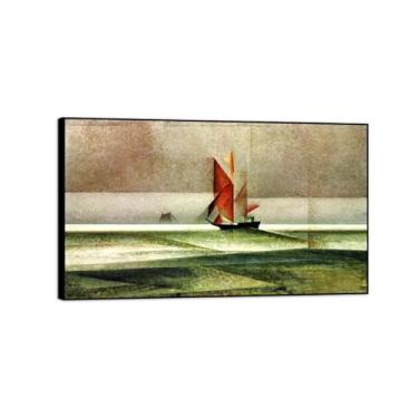 Imagem de MUHJDYC Imagem famosa de arte de parede - pintura moderna de moldura preta impressão de arte em tela para sala de estar decoração de parede de casa - reprodução (escola) 20 x 35 cm - 8 x 14 pol